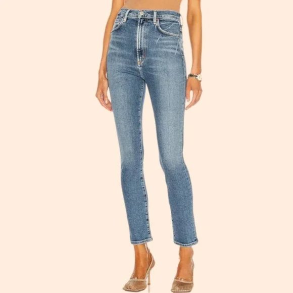 Agolde Blue Skinny Jeans - Picture 1 of 12